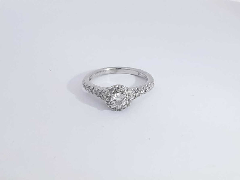 0.54 Cttw Diamond 14k White Gold Ring 3.6 Grams Size 6.5 Aa0725pxzsa
