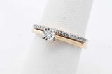Diamond Wedding Set In 10k Yellow Gold 3 Grams Size 7 Eb0826srsa