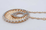 3.42cttw Diamond 14k Yellow Gold Spiral Pendant Necklace 18.9g 18 In Eb726lirxsa