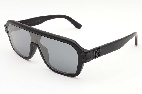 Dolce & Gabbana 4507 Matte Black Pilot Sunglasses With Mirror Lenses Eb1225rxde