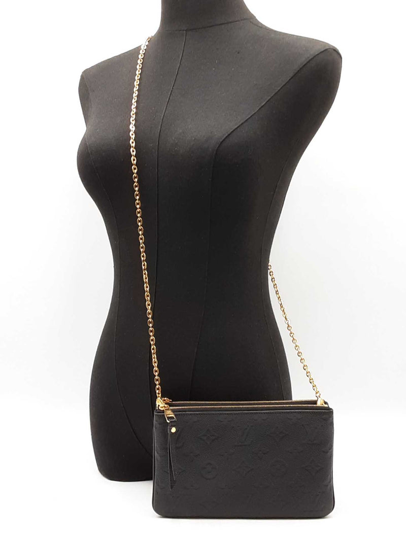 Louis Vuitton Double Zip Pochette In Monogram Empreinte Leather Fw1125przdu