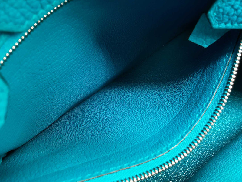 Hermes Birkin 25 Bleu Zanzibar Blue Togo Palladium Handbag Do0825lirxzde