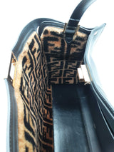 Fendi Peakaboo Black Leather Top Handle Bag Eb0926lwxzde
