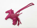 Hermes Rodeo Pegase Tosca Pink Leather Pegasus Bag Charm Do1125rxzde