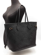 Louis Vuitton Neverfull Mm In Black Monogram Empreinte Leather Fw0726crxdu