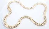 925 Cubic Zirconia Gold Plated Cuban Link Chain 124.3g 24in Ebosodu 144030007280