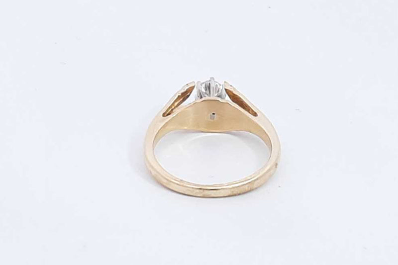 Approx. 0.2ctw Diamond Ring In 14k Yellow Gold 3.1 Grams Size 5 Eb1024lcrsa