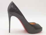 Christian Louboutin Lady Peep 150 Patent Black Size 37.5 Aa0726orzsa