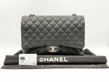 Chanel Maxi Double Flap Black Caviar Leather Handbag Fw1224orxzdu