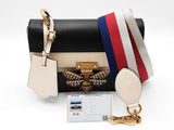 Gucci Queen Margaret Small Shoulder Bag In Black & Ivory Leather Fw0626orzdu