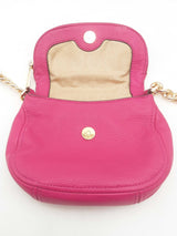 Michael Kors Bedford Flap Fuchsia Pebbled Leather Crossbody Bag Sd1125prsa