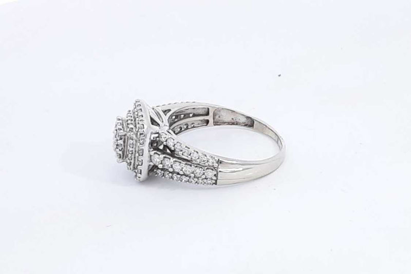 Approx. 2.04ctw Diamond Ring In 10k White Gold 3.5 Grams Size 8 Eb0824wrxsa