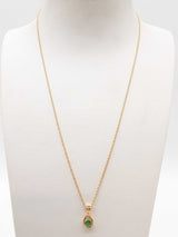 Emerald 14k Yellow Gold 2.4g Pendant Chain 18 In Do0425lwxde