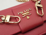 Prada Ribbon Saffiano Leather Long Wallet On Chain Fw0125lrxsa