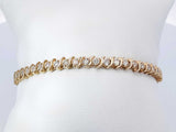 1.96 Cttw Diamond S-link Tennis Bracelet In 14k Gold 9.8g 7 Inch Fw0426rrzdu