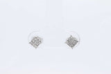 0.36cttw Princess Cut Diamond Stud Earrings In 10k White Gold 0.7 Grams Eb0426exdu