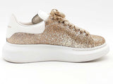 Alexander Mcqueen Oversided Sneaker Gold Size 38 Aa0926lwzsa
