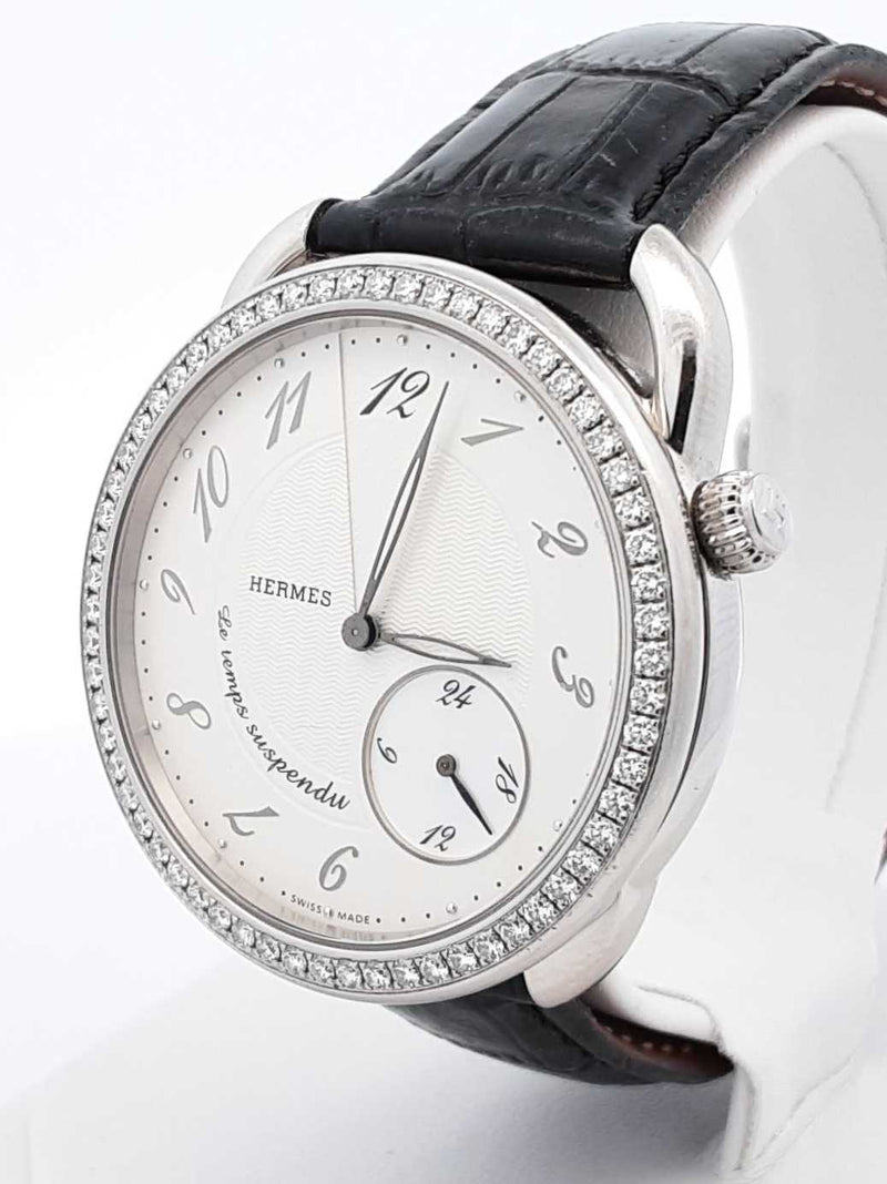 Hermès Arceau Le Temps Suspendu Diamond & Stainless Steel Automatic 38mm Watch
