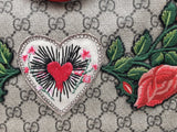 Gucci Gg Supreme Coated Canvas Embroidered Floral Tote Bag Eb0526clrsa