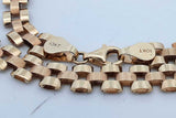 10k Yellow Gold Watch Band Style Chain Necklace 17.5 Grams 21.5 Inch Eb0426srxde