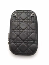 Christian Dior Lady Dior Call'in Dior Cannage Lambskin Phone Holder Eb1026wxzsa