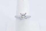 Approx. 0.51ctw Princess Cut Diamond Ring 14k White Gold 4.7g Sz 7.25 Eb724crxsa