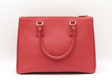 Prada Galleria Double Zip Tote Bag In Red Saffiano Leather Fw0925przdu
