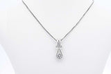 Approx. 0.15ctw Diamond Sterling Silver Pendant & Chainn 2.2g 18 Inch Eb1224ordu