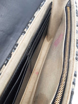 Christian Dior Oblique Jacquard Saddle Pouch With Chain Eb0226rxzsa