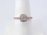 1.02 Cttw Diamond & 14k Rose Gold Halo Ring 3.4 Grams Size 8 Fw1125lwrxdu