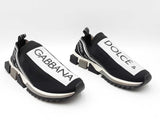 Dolce & Gabbana Sorrento Logo Sneakers In Black & White Size 12 Fw0626rxdu