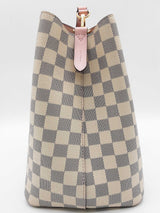 Louis Vuitton Neonoe Damier Azur Rose Ballerine Bucket Bag Do0526lwcede