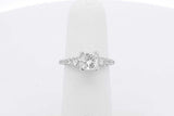 0.96cttw Diamond Ring In 14k White Gold 3.2 Grams Size 4.5 Eb0525lrrzsa