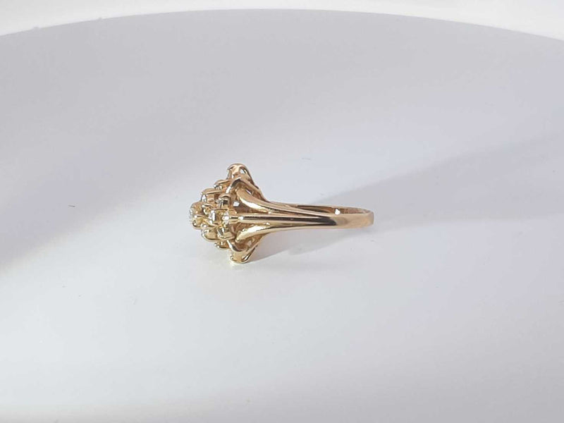 .22 Ctw Diamonds 14k Yellow Gold 4.2 Grams Ring Size 6 Sd0625lersa