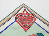 Hermes X Virgine Jamin Zouaves Et Dragons Green Pink Blue Silk Scarf Do0926oxzde