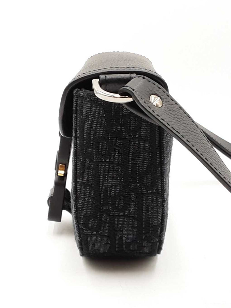 Christian Dior Saddle Messenger Bag In Oblique Jacquard & Leather Fw1025lpzxdu