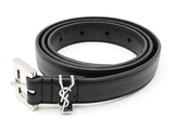 Ysl Saint Laurent Cassandre Thin Belt Black Belt Sd0826crdu