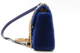 Gucci Cobalt Velvet Matelasse Marmont Shoulder Bag Eb0225prxsa