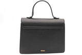 Versace La Medusa Black Leather Top Handle Bag Eb0426pxzsa
