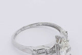 0.75ctw Center Marquis Diamond Ring 14k White Gold 2.3 Grams Size 7 Eb0625cxzsa