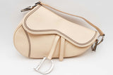 Christian Dior Off White Calfskin Saddle Bag Eb1024exzsa