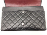 Chanel Classic Maxi Double Flap Black Calfskin Leather Shoulder Bag Do0225izxzde