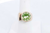 Dason Green Gemstone Ring In 10k Yellow Gold 8.7 Grams Size 7.5 Eb0824llxsa