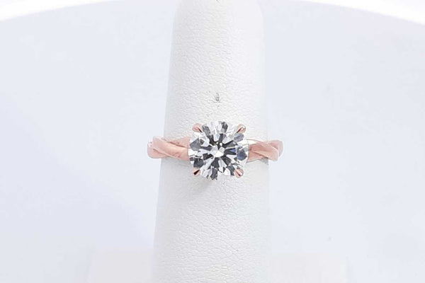 Approx. 2.03ctw Lab Grown Diamond Ring In 14k Rose Gold 4.1g Size 5 Eb1124sersa