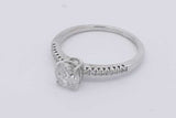 0.9ctw Round Diamond Ring In 14k White Gold 2.7 Grams Size 9 Eb0525sxzsa