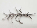 Approx 0.65 Ctw Diamonds 14k White Gold 7.6g Grass Plant Broach Do0924rxzde