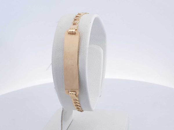 14k Yellow Gold 3g Id Bracelet 6 In Aa0725lwesa