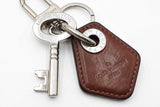 Louis Vuitton Leather Key Tag & Silver Tone Key Chain Eb0824rxdu