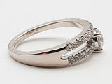 0.5 Cttw Lab Grown Diamonds 14k White Gold 3.9g Ring Size 7 Do0726irxde