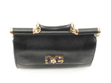 Dolce & Gabbana Sicily Satchel In Black Iguana-embossed Leather Fw1225rrzdu